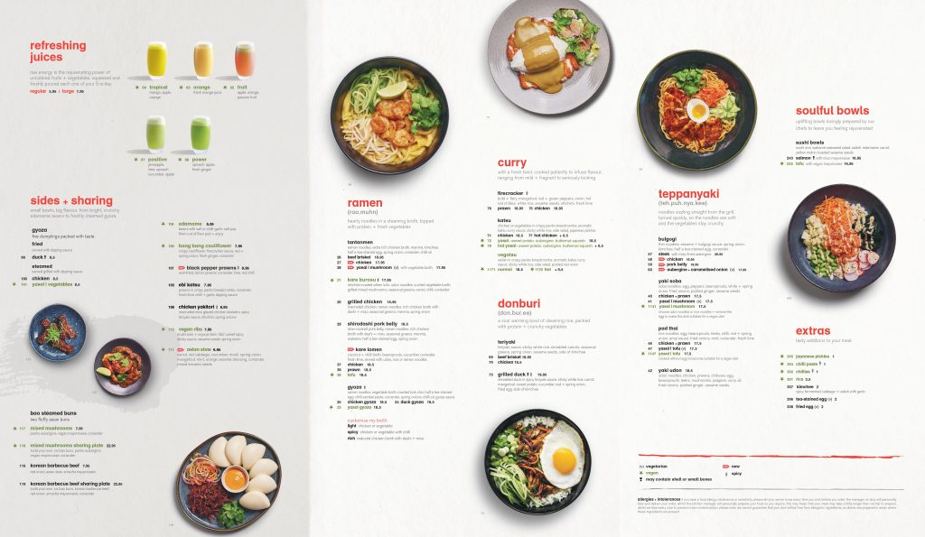 Wagamama Netherlands Menu Prices